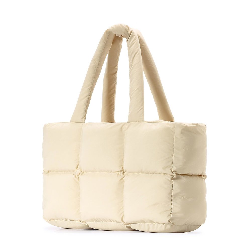 Khaki Cloud Puffer Quilted Shoulder Bag